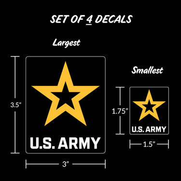 U.S. Army Logos 4 Pc